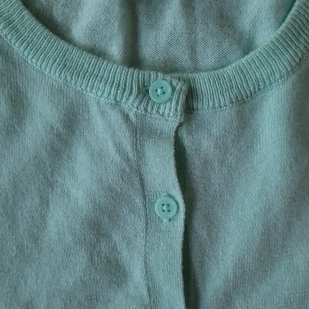 Light Teal Knit Cardigan